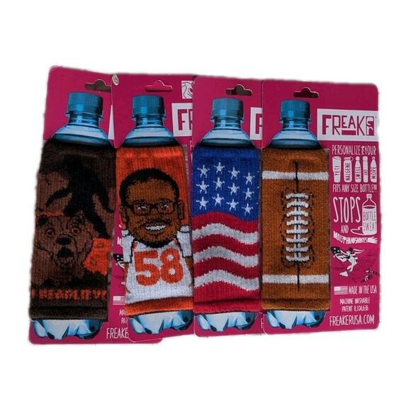 Freaker USA Beverage Koozie - Fits every Bottle/Can Set Of Four - Picture 1 of 3